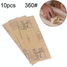 100 pezzi grana 360 carta vetrata per lucidatura a secco e ad umido ， dimensioni: 23 x 9 cm (giallo)