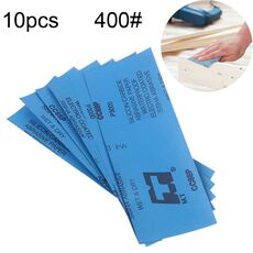 100 pezzi grana 400 carta vetrata per lucidatura a secco e ad umido ， dimensioni: 23 x 9 cm (blu)