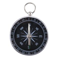 10 PCS Sport all'aria aperta Campeggio Escursionismo Puntatore Guida Lega di alluminio Bussola Navigazione escursionista con portachiavi, consegna a colori casuali