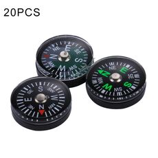 20 PCS 15mm Sport all'aria aperta Campeggio Escursionismo Puntatore Guida Bussola in plastica Escursionista Navigazione, consegna a colori casuali