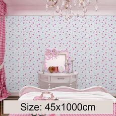 Polvere Cherry Blossom Creativo 3D Pietra Mattoni Decorazione Carta da parati Adesivi Camera da letto Soggiorno Parete Carta da parati impermeabile Rotolo, Dimensioni: 45 x 1000 cm