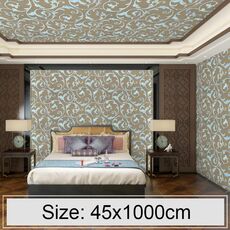 Caffè Argento Creativo 3D Decorazione in mattoni di pietra Carta da parati Adesivi Camera da letto Soggiorno Parete Carta da parati impermeabile Rotolo, Dimensioni: 45 x 1000 cm