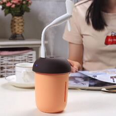 3 in 1 Carica USB multifunzione a forma di fungo Aroma elettrico Essenziale per aromaterapia ad ultrasuoni Umidificatore a nebbia fredda con porta USB estesa (caffè)
