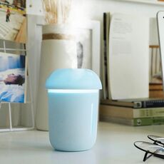 3 in 1 Multi-funzione USB Carica a forma di fungo Aroma elettrico Essenziale per aromaterapia ad ultrasuoni Umidificatore a nebbia fredda con porta USB estesa (blu)