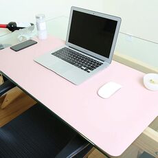 Tappetino per mouse multifunzione in pelle PU per ufficio, tappetino per tastiera, tappetino da scrivania per computer, dimensioni: 80 x 40 cm (rosa)