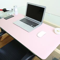 Tappetino per mouse multifunzione aziendale in pelle PU Tappetino per tastiera Tappetino per scrivania per computer, dimensioni: 120 x 60 cm (rosa)