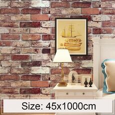 Cloud Brick Creativo 3D Stone Brick Decorazione Carta da parati Adesivi Camera da letto Soggiorno Parete Carta da parati impermeabile Rotolo, Dimensioni: 45 x 1000 cm