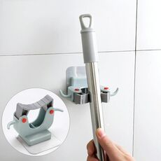 3 PCS Mop Scopa Supporto da parete da cucina appeso (blu)