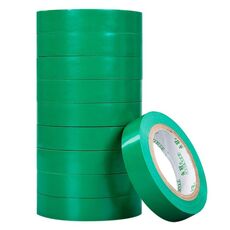 Nastro elettrico per elettricisti tara isolante in PVC impermeabile da 10 pezzi da 16 mm (verde)
