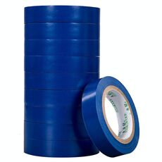 Nastro elettrico per elettricisti tara isolante in PVC impermeabile da 10 pezzi 16 mm (blu)