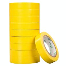 Nastro elettrico per elettricisti tara isolante in PVC impermeabile da 10 pezzi 16 mm (giallo)
