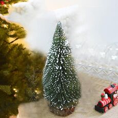 5 pezzi 10 cm Decorazione natalizia desktop artificiale albero di Natale artificiale
