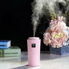 Strumento idratante umidificatore Small-3 2W con luce notturna a LED, capacità del serbatoio dell'acqua: 260 ml (rosa)