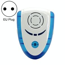 6W Elettronico Elettronico ad ultrasuoni Onda elettromagnetica Anti Zanzara Ratto Pest Repeller con luce, spina UE, AC 90-240V, consegna colore casuale (blu)