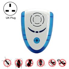 Animale elettromagnetico elettromagnetico a ultrasuoni elettronico Anti Anti Anti Mosquito Pest Repeller con luce, spina britannica, AC 90-240V, consegna colore casuale (blu)