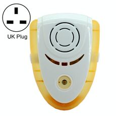 6W Elettronico Elettronico ad ultrasuoni Elettromagnetico Anti Zanzara Ratto Pest Repeller con luce, tappo Regno Unito, AC 90-240V, consegna colore casuale (giallo)