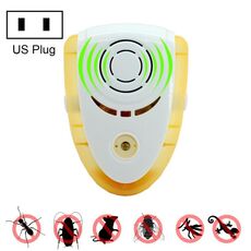 6W Elettronico Elettronico Elettromagnetico Onda Elettromagnetica Anti Mosquito Ratto Pest Repeller con luce, spina USA, AC 90-240V, consegna colore casuale (giallo)