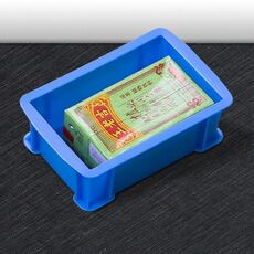 5 pezzi di spessore scatola di materiale multifunzione nuovissima scatola di plastica piatta scatola degli attrezzi, dimensioni: 15,6 cm x 10,1 cm x 5,3 cm (blu)