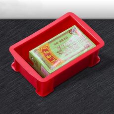 5 pezzi di spessore scatola di materiale multifunzione nuovissima scatola di plastica piatta scatola degli attrezzi, dimensioni: 15,6 x 10,1 x 5,3 cm (rosso)