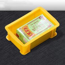 5 pezzi scatola materiale multifunzionale spessa scatola degli attrezzi nuovissima scatola di plastica piatta, dimensioni: 15,6 cm x 10,1 cm x 5,3 cm (giallo)