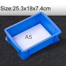 3 pezzi di spessore scatola di materiale multifunzionale nuovissima scatola di plastica piatta scatola degli attrezzi, dimensioni: 25,3 cm x 18 cm x 7,4 cm (blu)