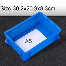 Scatola di materiale multifunzionale spessa 2 pezzi Scatola degli attrezzi nuovissima in plastica piatta, dimensioni: 30,2 cm x 20,9 cm x 8,3 cm (blu)