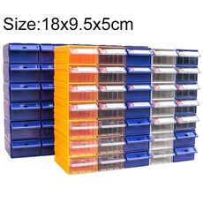 2 pezzi combinati in plastica addensata tipo cassetto armadio scatola componenti scatola materiale blocco scatola hardware, consegna a colori casuali, dimensioni: 18 cm x 9,5 cm x 5 cm