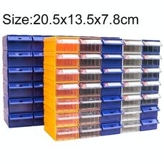 2 pezzi combinati in plastica addensata tipo cassetto armadio scatola componenti scatola materiale blocco scatola hardware, consegna a colori casuali, dimensioni: 20,5 cm x 13,5 cm x 7,8 cm