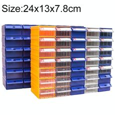 Parti in plastica combinate addensate Tipo di cassetto dell'armadio Scatola dei componenti Scatola del materiale dei blocchi Scatola dell'hardware, consegna a colori casuali, dimensioni: 24 cm x 13 cm x 7,8 cm