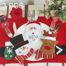 3 in 1 decorazione natalizia in stile cartone animato posate