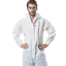 3M 4515 Tuta per sabbiatura antipolvere antistatica bianca monopezzo con cappuccio, taglia: XL