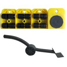 A3 acciaio / plastica piede di porco plastica spessa strumento di movimento di peso spesso combinazione comoda e pratica (giallo)