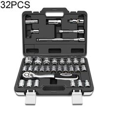 32 PCS Set di chiavi a cricchetto Set di strumenti hardware combinati per riparazioni auto