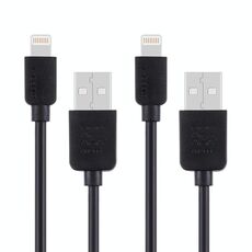 2 pezzi Hawel 1 m ad alta velocità 8 pin per sincronizzazione USB e kit di cavo di ricarica per iPhone, iPad (nero)