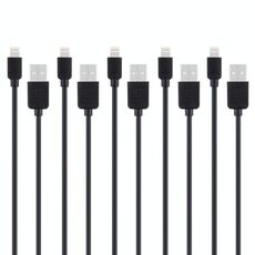 5 pezzi Hawel 1 m ad alta velocità 8 pin per sincronizzazione USB e kit di cavo di ricarica per iPhone, iPad (nero)