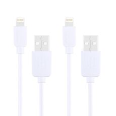 2 pezzi Hawel 1 m ad alta velocità 8 pin per sincronizzazione USB e kit di cavo di ricarica per iPhone, iPad (bianco)