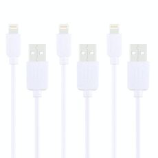 3 pezzi Hawel 1 m ad alta velocità 8 pin per sincronizzazione USB e kit di cavo di ricarica per iPhone, iPad (bianco)