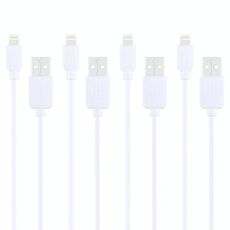 4 pezzi Hawel 1 m ad alta velocità 8 pin per sincronizzazione USB e kit di cavo di ricarica per iPhone, iPad (bianco)
