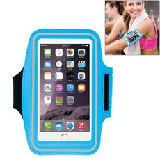 Custodia per bracciale sportivo HAWEEL con foro per auricolari e tasca per chiavi, Per iPhone XS, iPhone XS Max, iPhone X, iPhone 8 Plus e 7 Plus, iPhone 6 Plus, Galaxy S9 + / S8 + / S6 / S5 (Baby Blue)