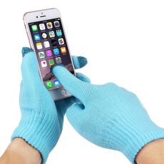 HAWEEL Guanti touch screen a tre dita per uomo, Per iPhone, Galaxy, Huawei, Xiaomi, HTC, Sony, LG e altri dispositivi touch screen (blu)