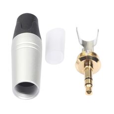 Mini adattatore per auricolari placcato oro con jack audio da 3,5 mm per auricolari stereo fai-da-te e auricolari di riparazione