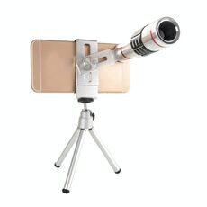 Universal 18x Lente di ingrandimento Telefono cellulare 3 in 1 Telescopio + Tripod Mount + Clip per cellulare (Argento)