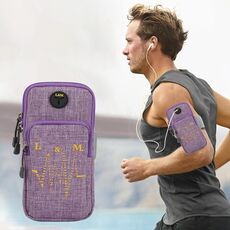 Custodia da braccio sportiva multifunzionale universale da 6,2 pollici o sotto il telefono con cerniera doppia con foro per auricolari, Per iPhone, Samsung, Sony, Oneplus, Xiaomi, Huawei, Meizu, Lenovo, ASUS, Cubot, Ulefone, Letv, DOOGEE, Vkworld e altri