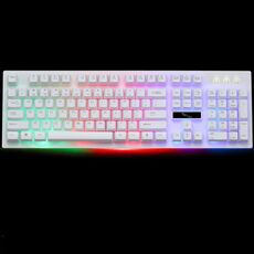 ZGB G20 104 Tasti USB Cablaggio Cablato Meccanico Feel Glowing Computer Keyboard Keyboard da gioco (bianco)