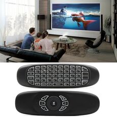 C120 Air Mouse retroilluminato Tastiera wireless 2,4 GHz 3D Giroscopio Sense Telecomando Android per PC, Android TV Box / Smart TV, dispositivi di gioco