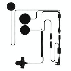 Microfono per casco da motociclista con volume regolabile PTT a 2 pin per radio walkie-talkie BAOFENG