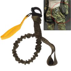 Cordino di sicurezza staccabile Corda per cinghia / Corda di sicurezza con fibbia a sgancio rapido / Corda assicurativa per elicottero (verde militare)
