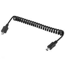 Cavo a spirale / cavo a molla da micro USB maschio a mini USB a 5 pin, lunghezza: 20 cm (può essere esteso fino a 75 cm)