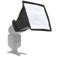 Softbox pieghevole portatile con flash, senza supporto per luce flash, dimensioni: 15 x 17 cm (nero + bianco)