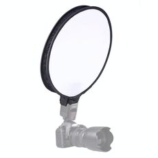 Scatola morbida pieghevole pieghevole universale in stile rotondo da 30 cm, senza supporto per luce flash (nero + bianco)
